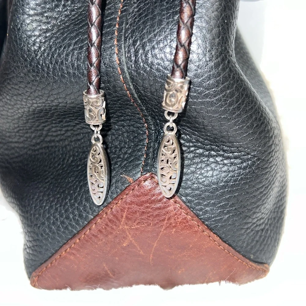 Brighton black leather hand shoulder bag 1 - Picture 6 of 13